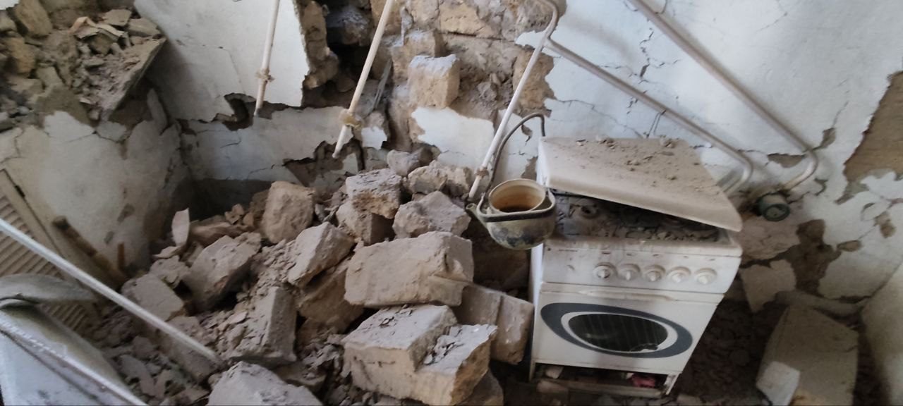 Зруйнована квартира у місті Миколаїв