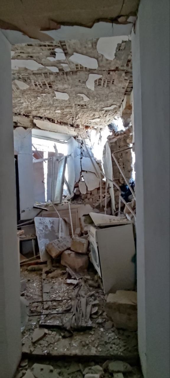 Зруйнована квартира у місті Миколаїв