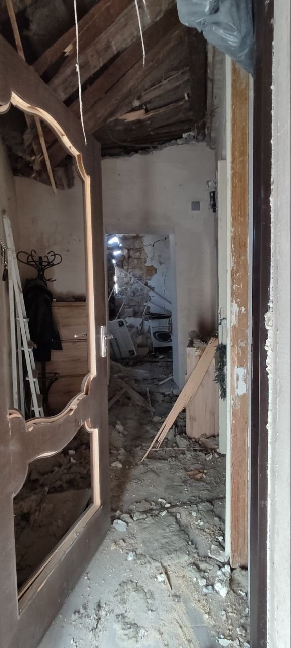 Зруйнована квартира у місті Миколаїв