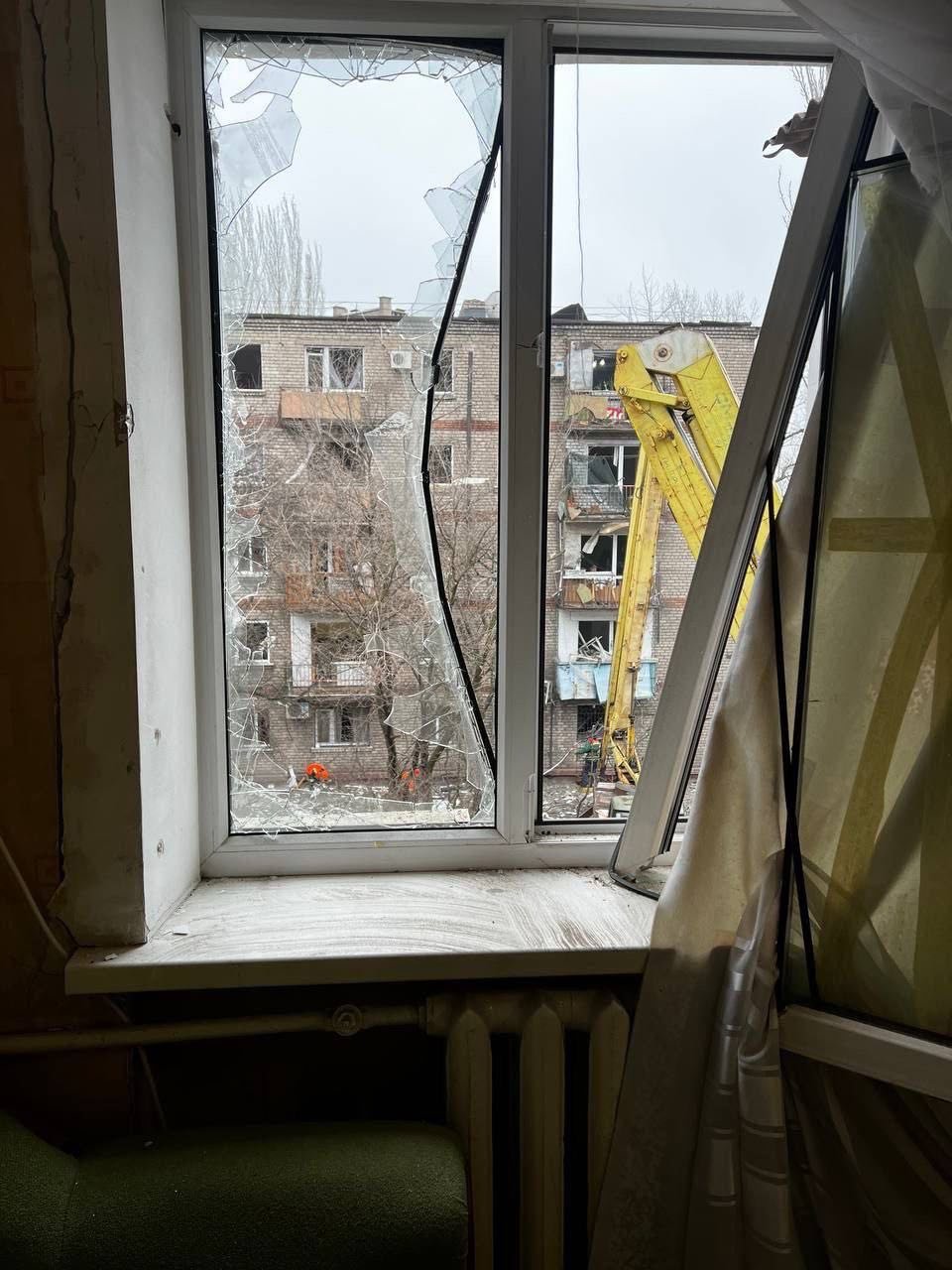 Пошкоджена квартира в місті Запоріжжя.