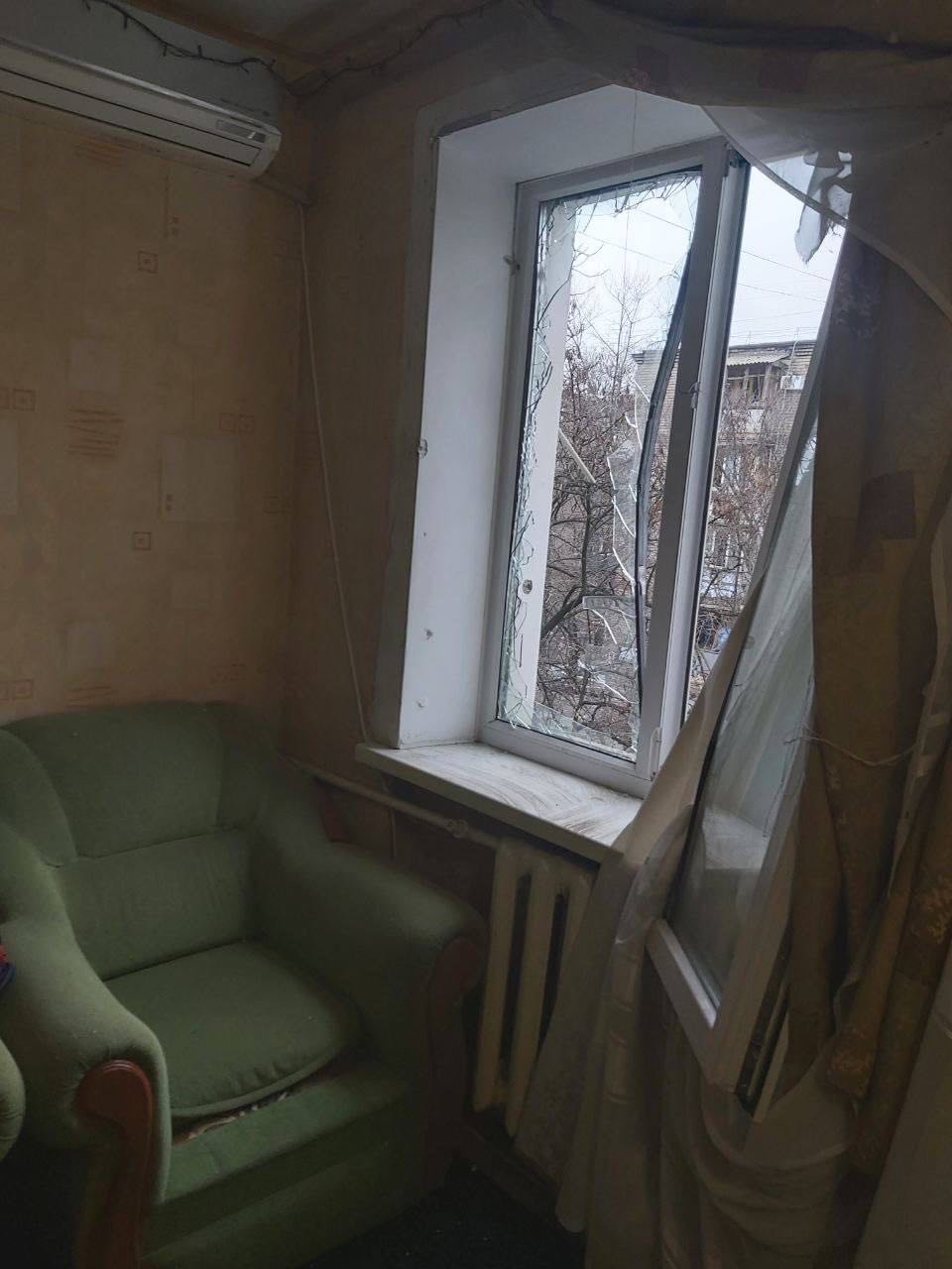 Пошкоджена квартира в місті Запоріжжя.