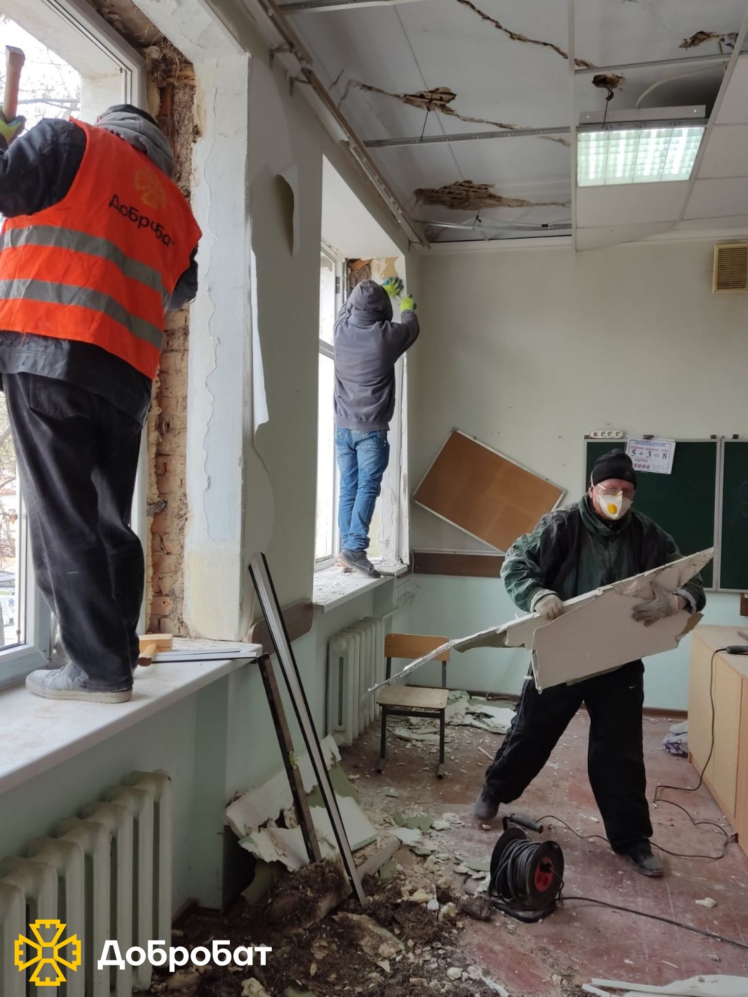 About 220 volunteers carried out the urgent restoration of facilities in six regions of the country: report on the week at Dobrobat