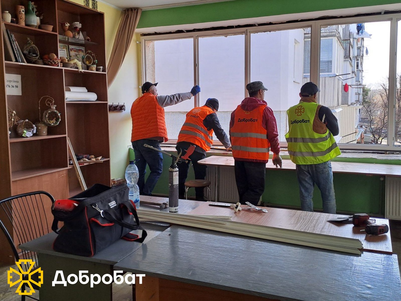 About 220 volunteers carried out the urgent restoration of facilities in six regions of the country: report on the week at Dobrobat