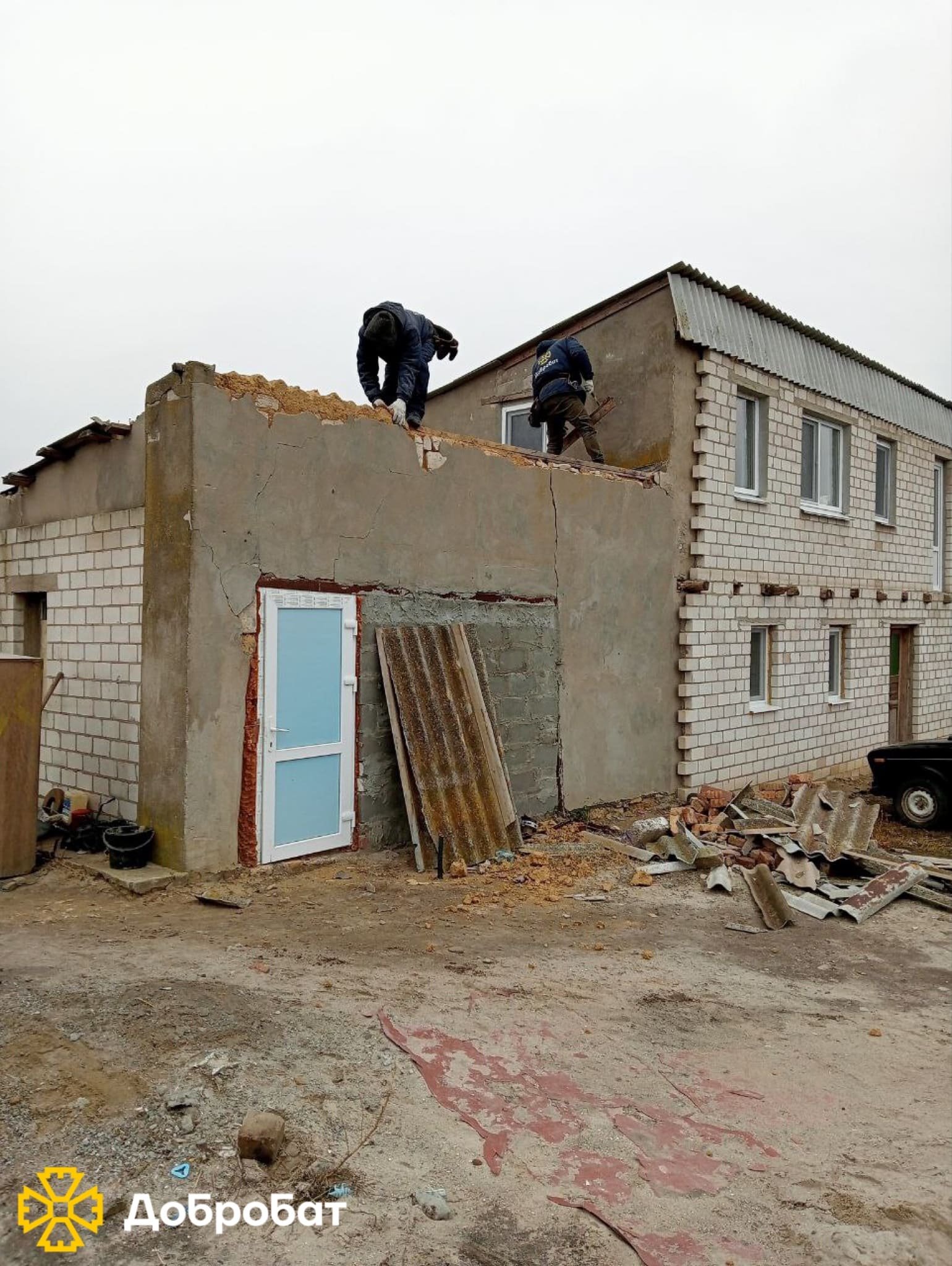 Готуємо домівки та об’єкти соціальної інфраструктури до зими: «Добробат» звітує про тиждень відбудови